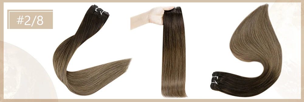 Full Shine Hair Bundles 100% Human Hair Weft Extensions Ombre Blonde Color100g Sew In Silky Straight Remy Skin Double Weft