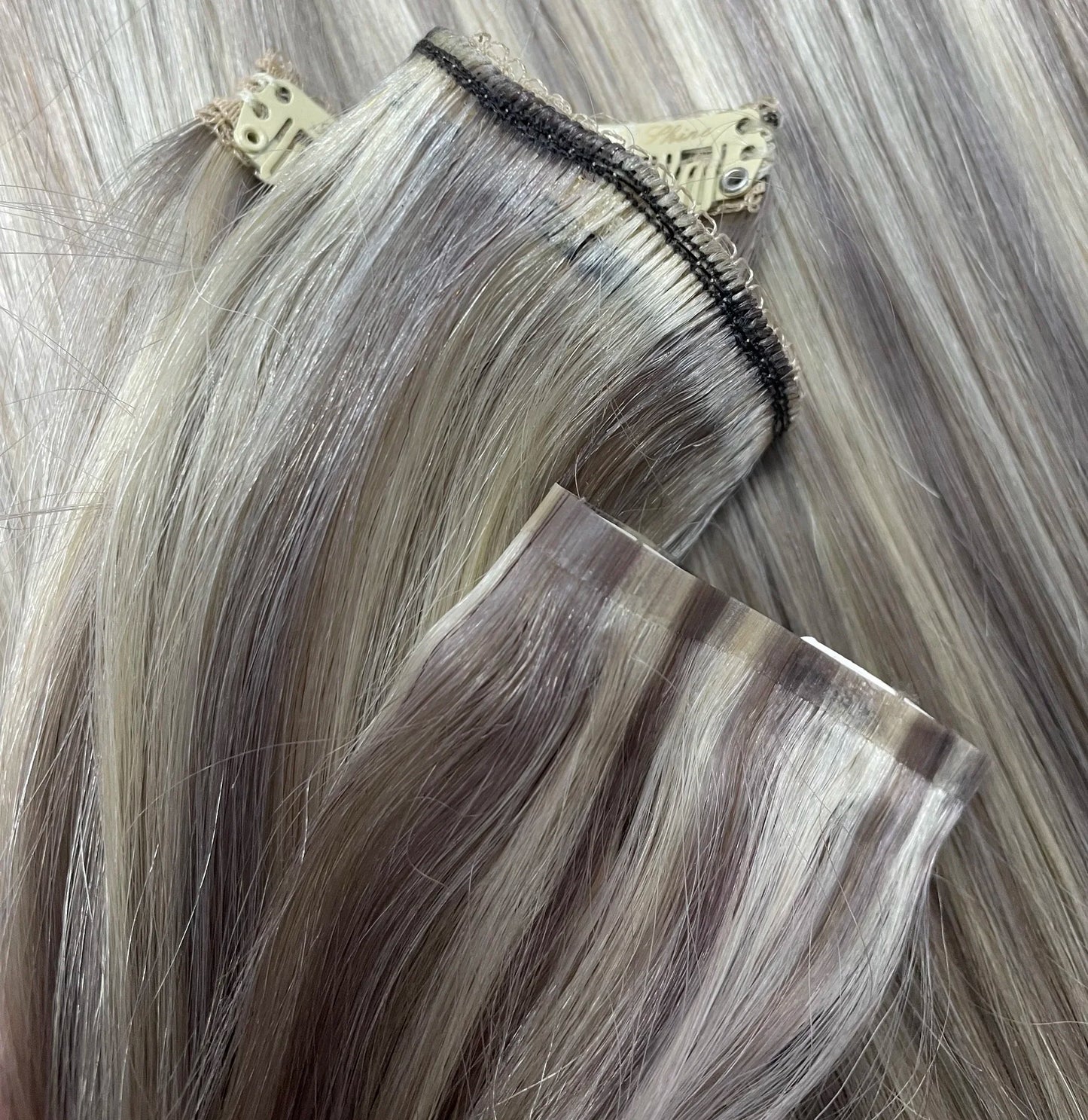 Full Shine Seamless Clip in Hair Extensions Remy Human Hair 8Pcs 120g & 80g Clip In Hair Extensions Human Hair Blonde Skin Weft