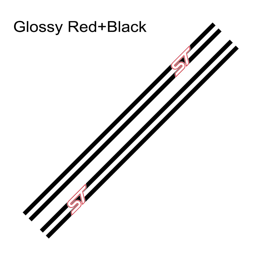 2Pcs Car Side Stripe Graphic Decal – Vinyl Film Compatible with Ford Focus ST