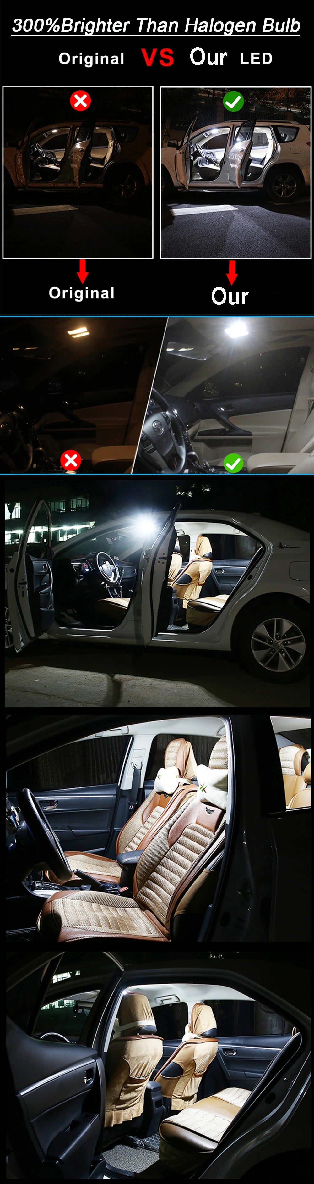 Car LED Interior Light For Chevrolet Chevy Tahoe 1992-2000 2008 2009 2010 2011 2012 2013 2014 Accessories Dome Trunk Lamp Canbu