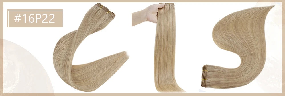 Full Shine Hair Bundles 100% Human Hair Weft Extensions Ombre Blonde Color100g Sew In Silky Straight Remy Skin Double Weft