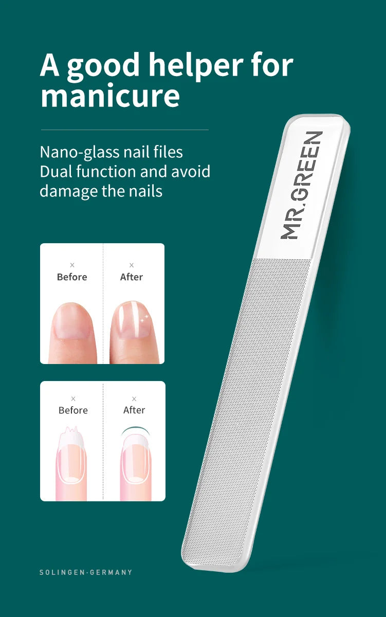 MR.GREEN Professional Nail Clipper Set – Anti-Splash Stainless Steel Fingernail & Toenail Cutter | Ergonomic Bionic Design Manicure & Pedicure Tool