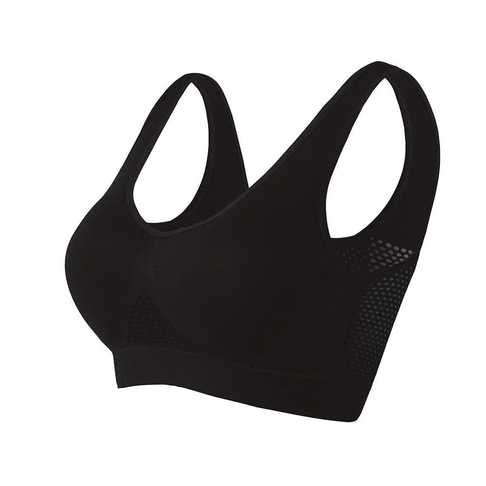 MMAlto Women's Padded Push Up Yoga Sports Bra – Seamless Hollow Out Athletic Vest | M-6XL | 8 Colors
