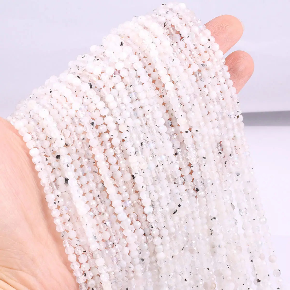 Natural Gem Stone Garnet Beaded 2 3mm Small Faceted Loose Beads for DIY Bracelet Necklace  Jewelry Making Accessories 15''