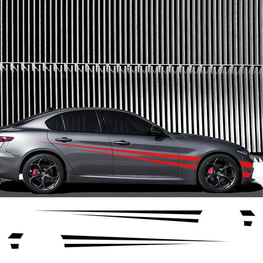 2pcs Car Sticker Long Side Stripe Decals Auto Vinyl Wrap DIY Decoration Sticker Car Racing Sports Styling Tuning Accessories