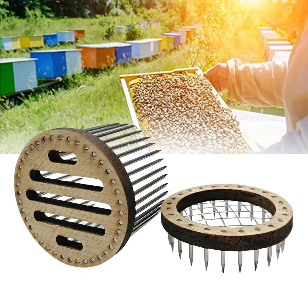 Wooden Queen Bee Cage Stainless Steel Needle Type Catcher Isolation Room Beekeeping Equipments Beekeeper Supplies