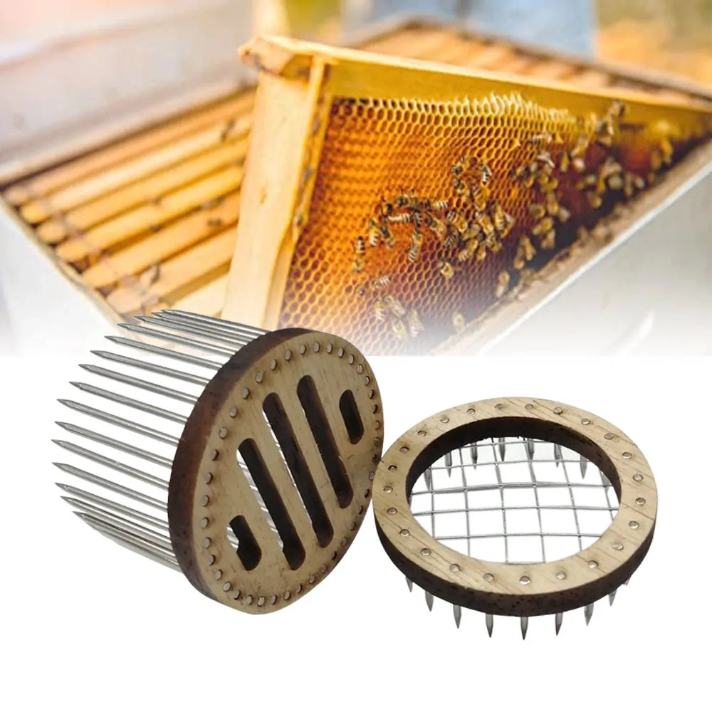 Wooden Queen Bee Cage Stainless Steel Needle Type Catcher Isolation Room Beekeeping Equipments Beekeeper Supplies
