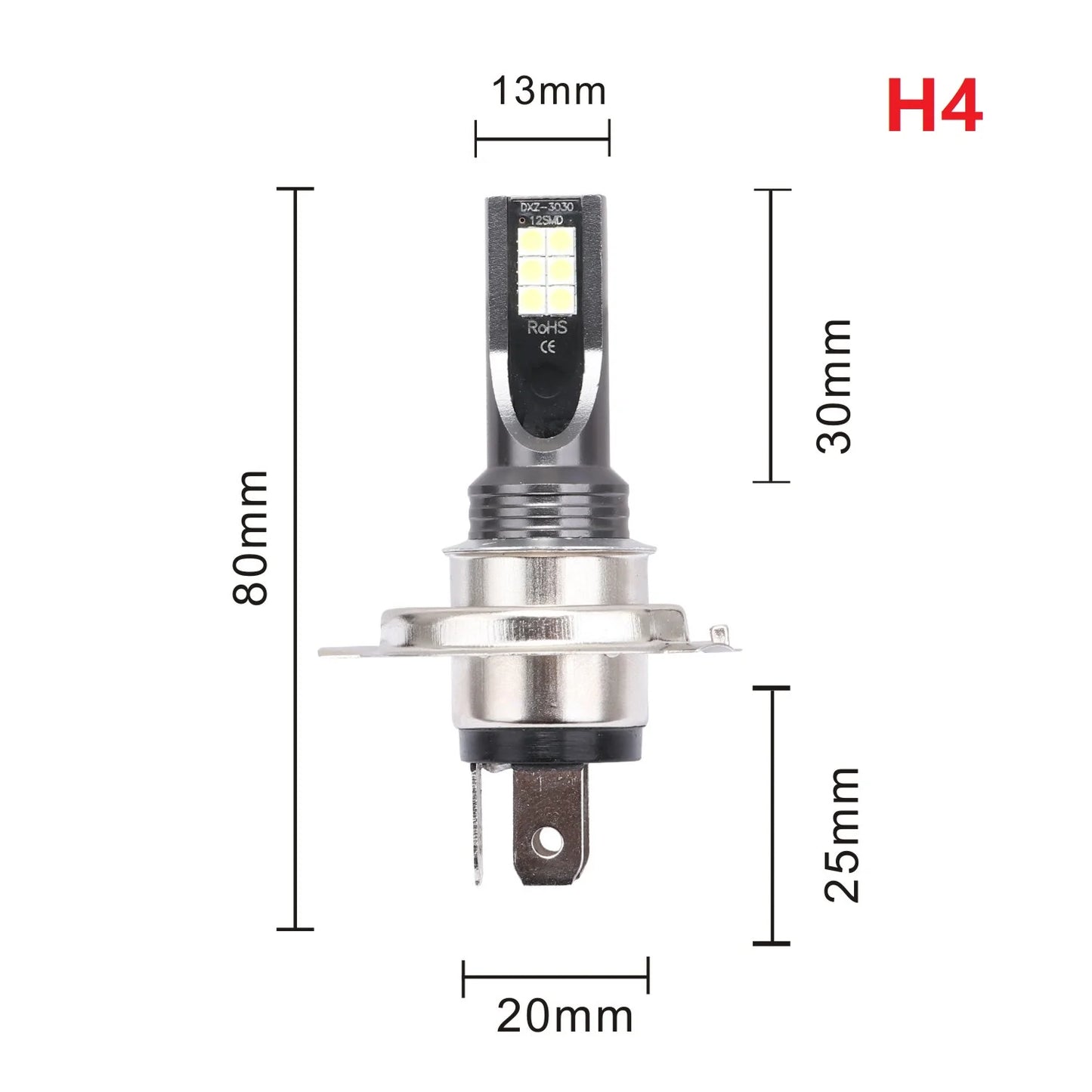 2Pcs 9005 9006 LED Headlight H11 H8 H9 H10 H1 H3 Car Fog Light Bulbs DRL H4 H7 Auto Driving Running Lamps 6000K 8000LM 80W 12V