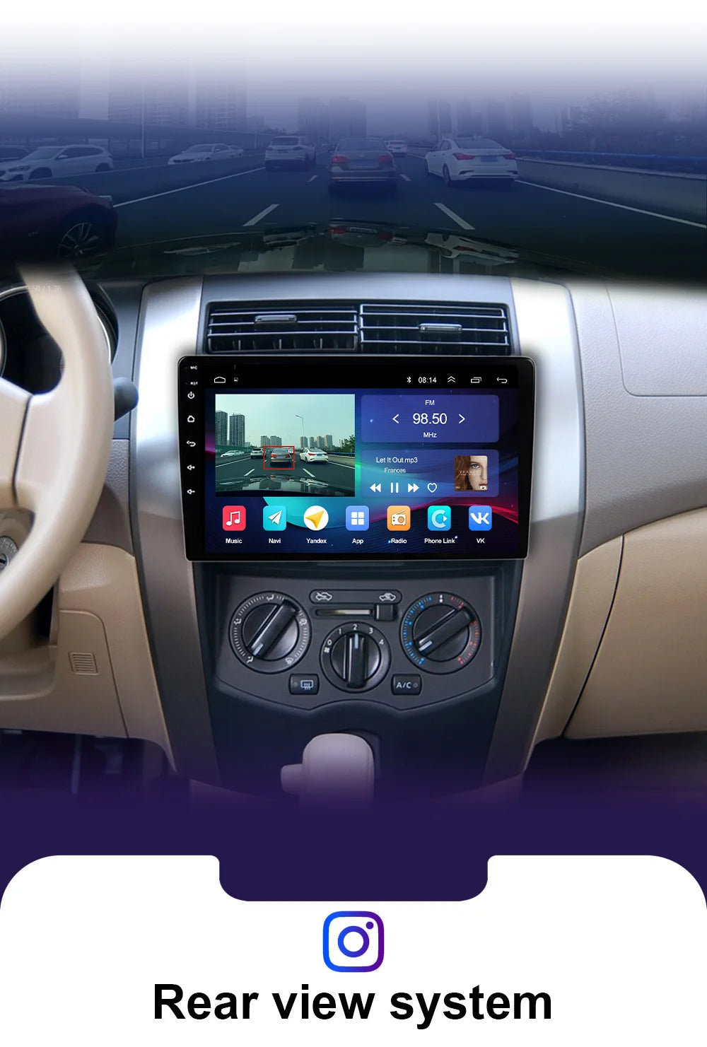 LEHX  7/9/10'' 4GB-64GB 2Din Android 15 Carplay Auto Car Radio Multimedia Stereo For toyota Hyundai Kia Volkswagen Jeep Fiat