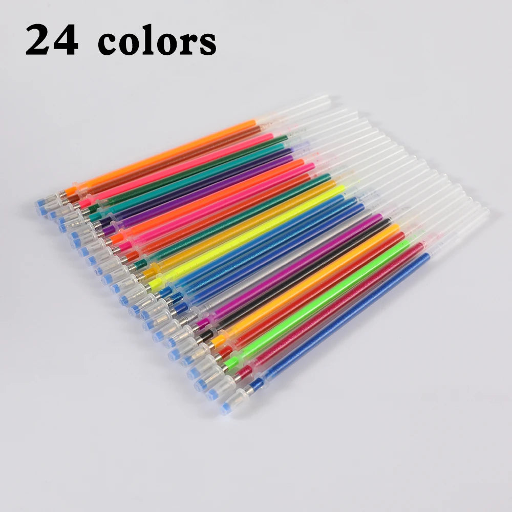 0.8mm 100 Colors Ballpoint Pen Fluorescent Refills Color Flash Pen Smooth Ink Painting Graffiti Pens Student Stationery 04116