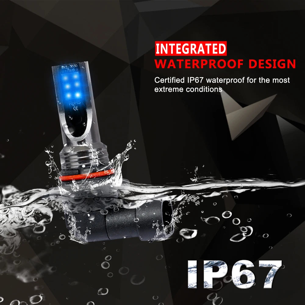 2Pcs 9005 9006 LED Headlight H11 H8 H9 H10 H1 H3 Car Fog Light Bulbs DRL H4 H7 Auto Driving Running Lamps 6000K 8000LM 80W 12V
