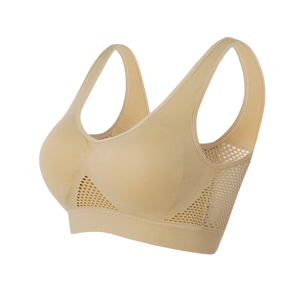 MMAlto Women's Padded Push Up Yoga Sports Bra – Seamless Hollow Out Athletic Vest | M-6XL | 8 Colors