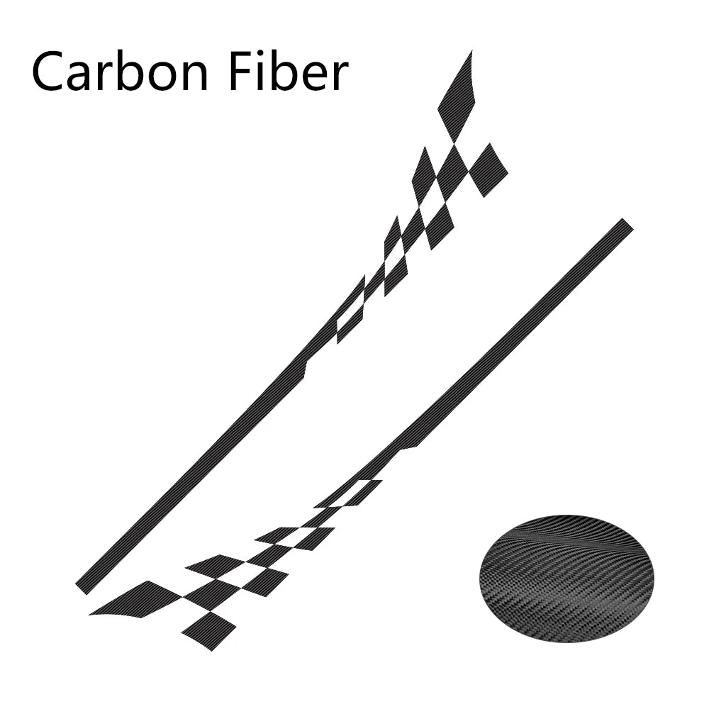 2Pcs Car Door Side Racing Sport Decal – Compatible with MINI Cooper R50 R52 R53 R56 R57 R58 R59 R60 R61 F54 F55 F56 F60
