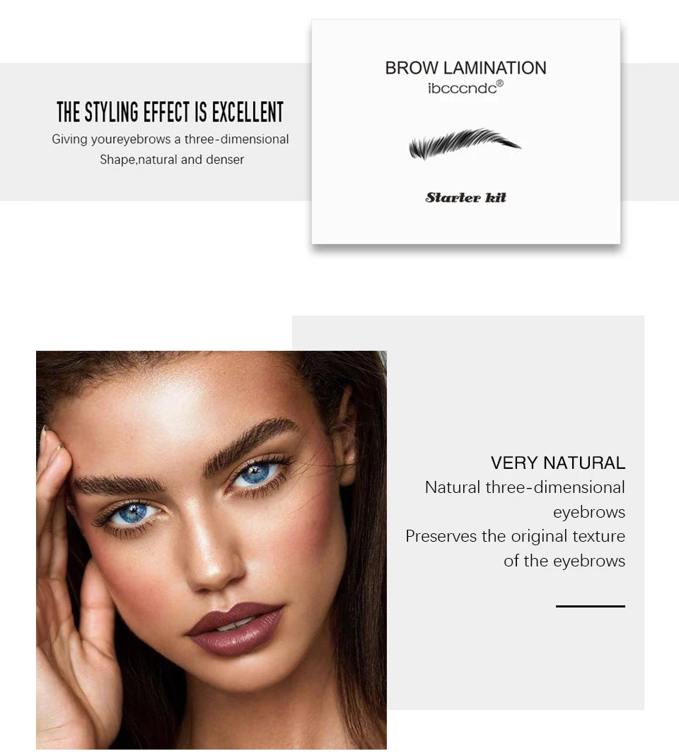 Brow Lamination Kit Semi-permanent Brow Lift Extension Kit Brow Lash Lift Brow Lamination Eyelash Lifting Perming Lashes Makeup