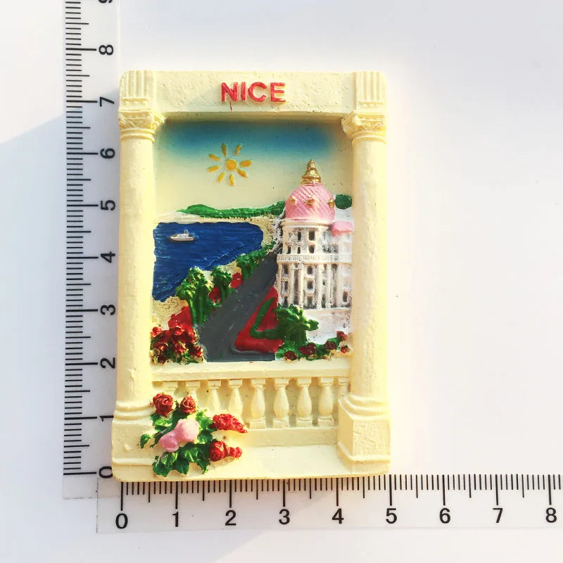 France  Paris Fridge Magnet Souvenir Carcassonne Cannes Imanes Para Riviera Arch of Triumph NICE Magnetic Stickers Home Decor