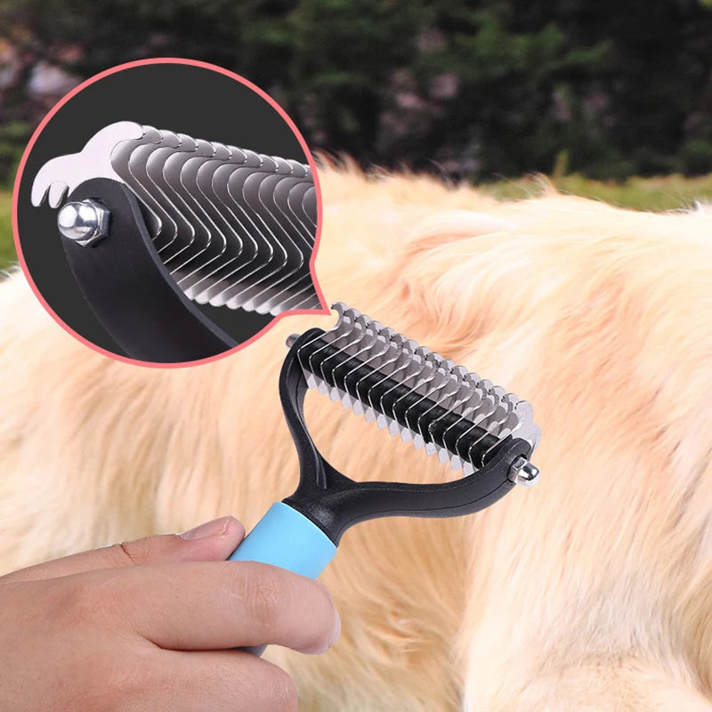 Double-Sided Dog Dematting Comb - Mat & Tangle Removal Tool - photo 2