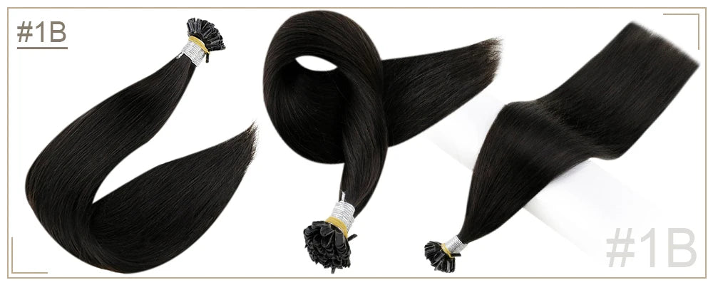 Full Shine U Tip Hair Extensions Fusion Hair Balayage Color 40-50g Keratin Glue Beads Prebonded Human Hair Extensiones
