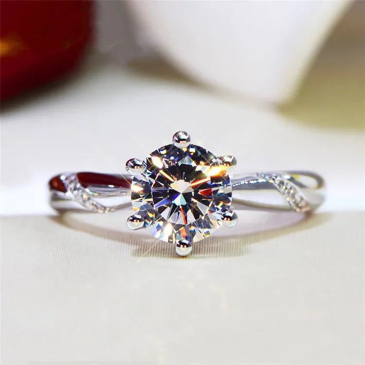 Cubic Zirconia White Gold Ring for Women - Bridal & Wedding
