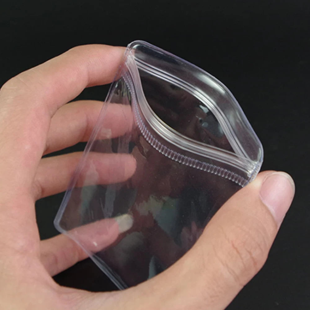 100Pcs/Lot PVC Anti-oxidation Clear Zip Lock Bag Jewelry Jade Gift Craft Storage Packaging Pouches Reusable Resealable Grip Seal