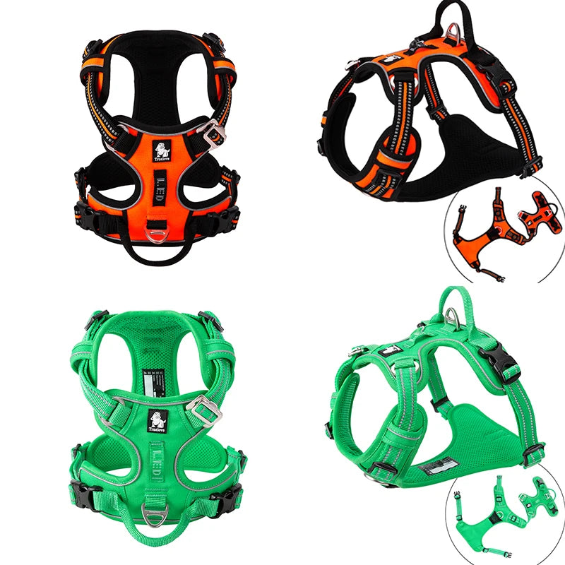Truelove Reflective No-Pull Dog Harness – Adjustable Nylon Vest for Medium & Large Dogs | XS–XL (7 Colors)