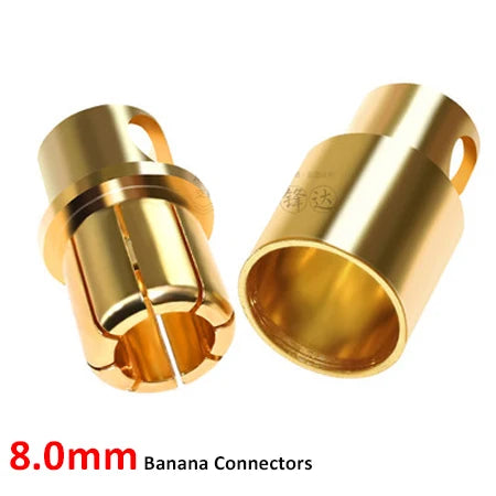 10pair/lot 2.0/3.0/3.5/4.0/5/5.5/6/6.5/8mm Gold Bullet Banana Connectors Plug For Lipo Battery RC ESC Motor DIY Accessories Toy
