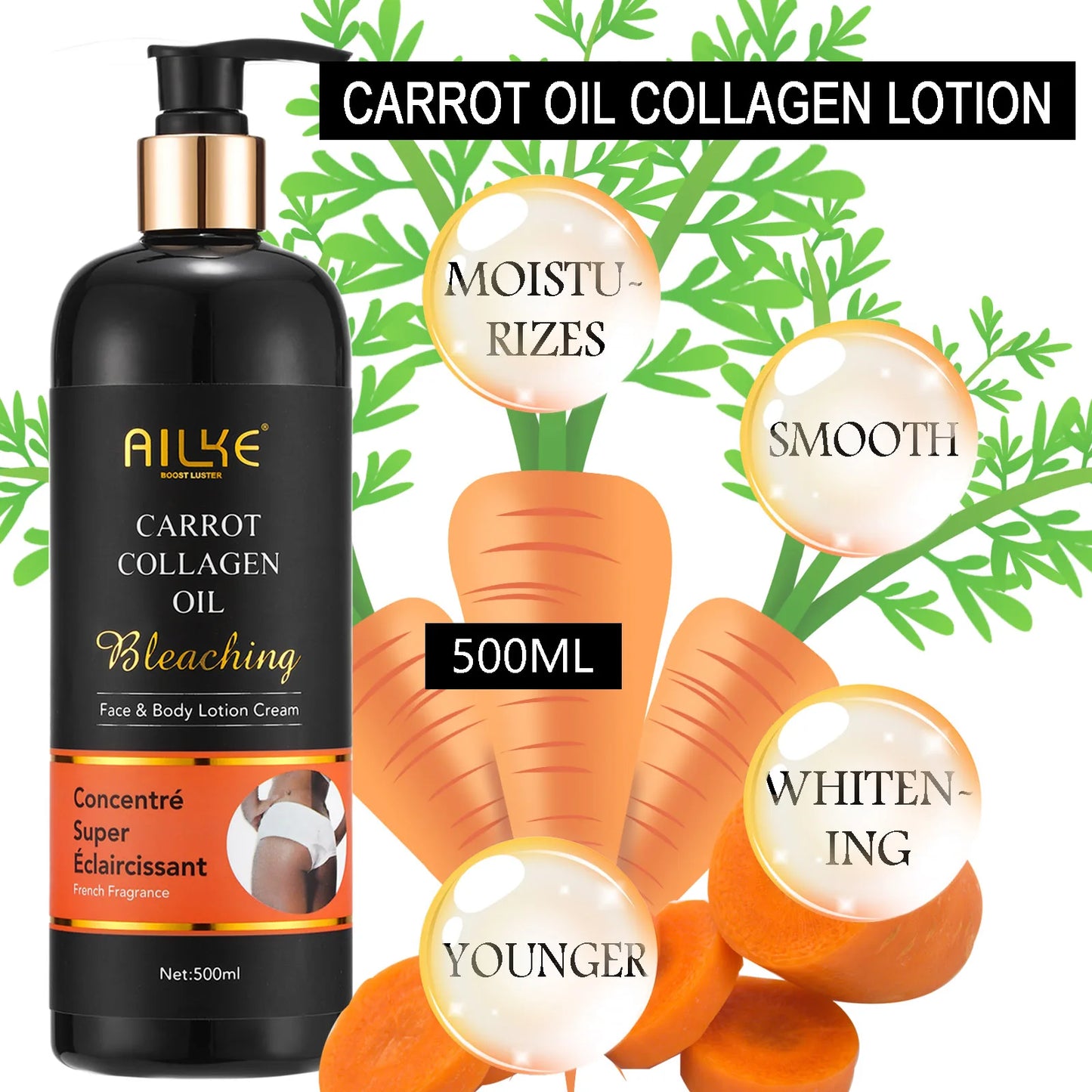 AILKE Collagen 5-in-1 Skin Care Set, Restore Skin Elasticity, Smooth Skin, Brighten, Even Skin Tone,For Face And Body Use Kit