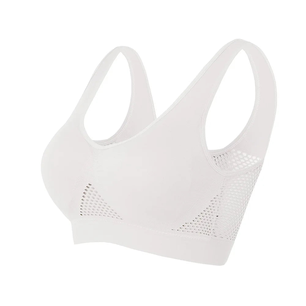 MMAlto Women's Padded Push Up Yoga Sports Bra – Seamless Hollow Out Athletic Vest | M-6XL | 8 Colors