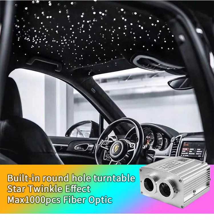 16w Twinkle LED Car Starry Sky Light Roof Star Night Lights Interior Starry Sky Ceiling Auto Interior Stars Fiber Optic Lamp