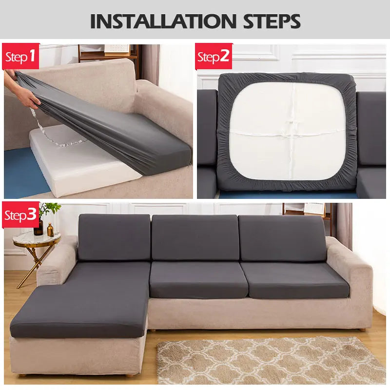 Real Waterproof Sofa Seat Cover Elastic Couch Cover Laminated Sofa Covers Pets Kids Sofa Cover For Living Room Sofa Cushion Home