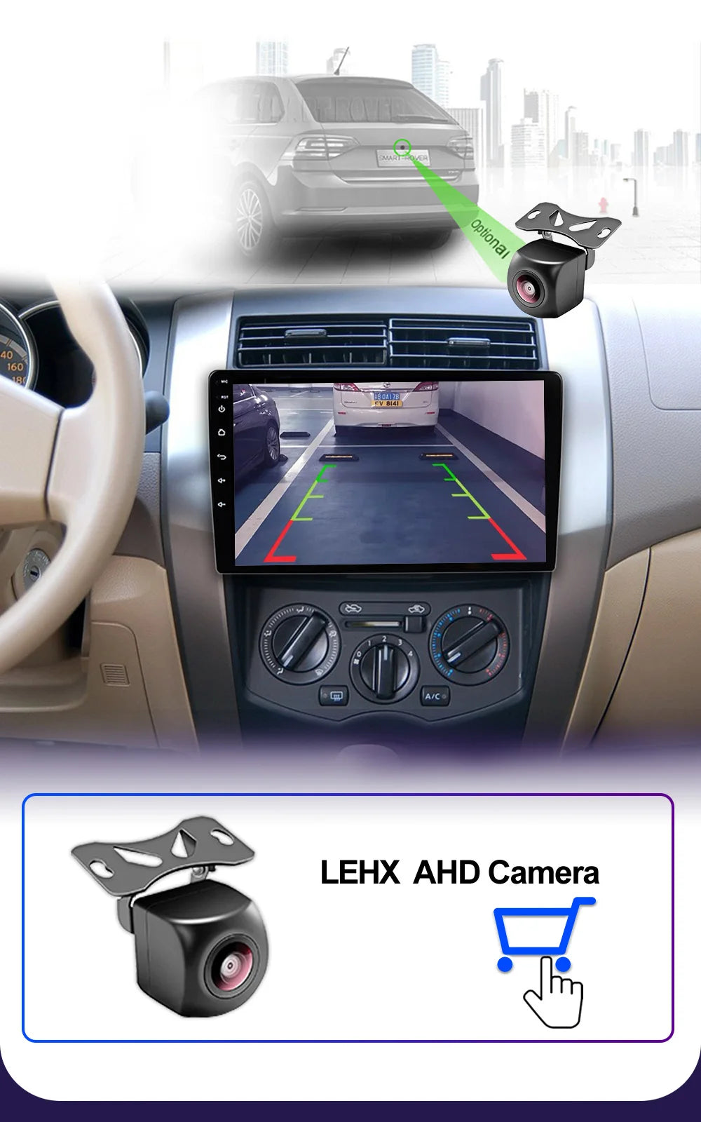 LEHX  7/9/10'' 4GB-64GB 2Din Android 15 Carplay Auto Car Radio Multimedia Stereo For toyota Hyundai Kia Volkswagen Jeep Fiat