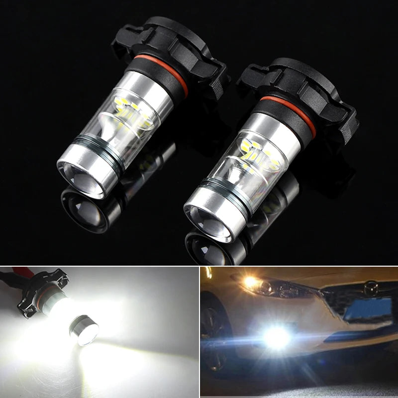 2PCS For Jeep Compass 2017 2018 2019 LED Car Front Daytime running Light Bulbs DRL Lamps 2504 PSX24W 6000KError Free Accessories