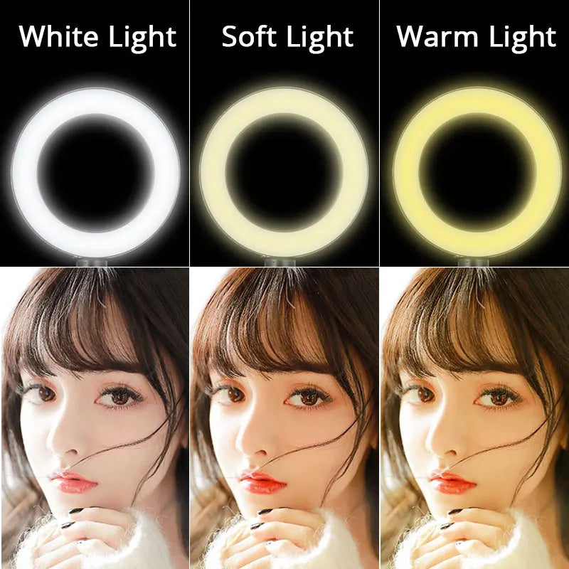 6.3 Inch LED Ring Light – USB Clip-On Selfie Light for Laptop, MacBook & Desktop | TikTok, YouTube & Zoom