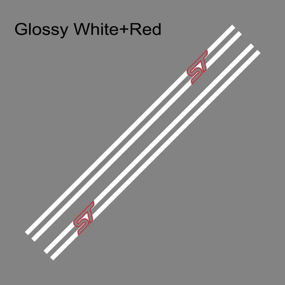 2Pcs Car Side Stripe Graphic Decal – Vinyl Film Compatible with Ford Focus ST