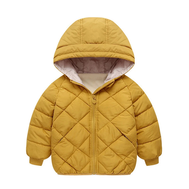 Kids Padded Winter Jacket - Velvet-Lined Warm Coat for Boys and Girls - photo 2