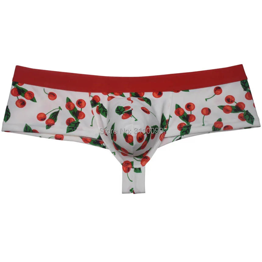 Men's Flowery Bulge Boxer Underwear Shiny 1/2 Coverage Cheeky Pouch Trunks Hot  Bikini Boxers Shorts