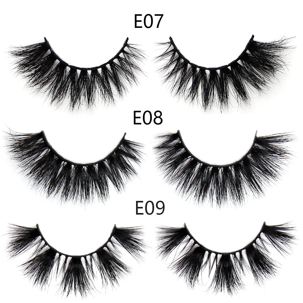 FOXESJI Makeup Eyelashes 3D Mink Eye Lashes Fluffy Soft Wispy Natural Lashes Extension Reusable Fake Lashes Mink False Eyelashes