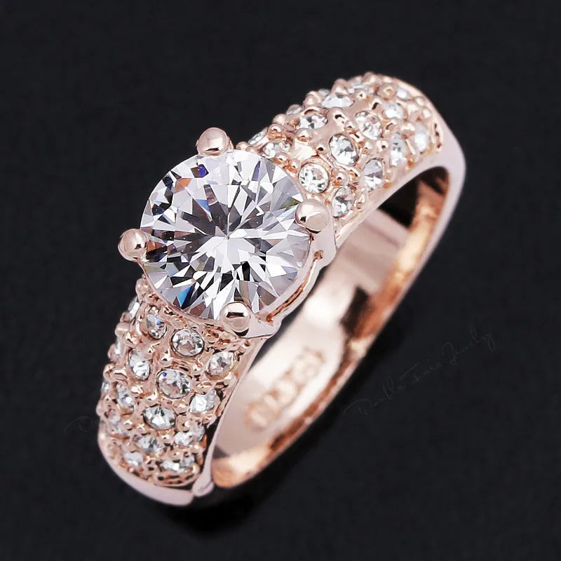 Cubic Zirconia White Gold Ring for Women - Bridal & Wedding