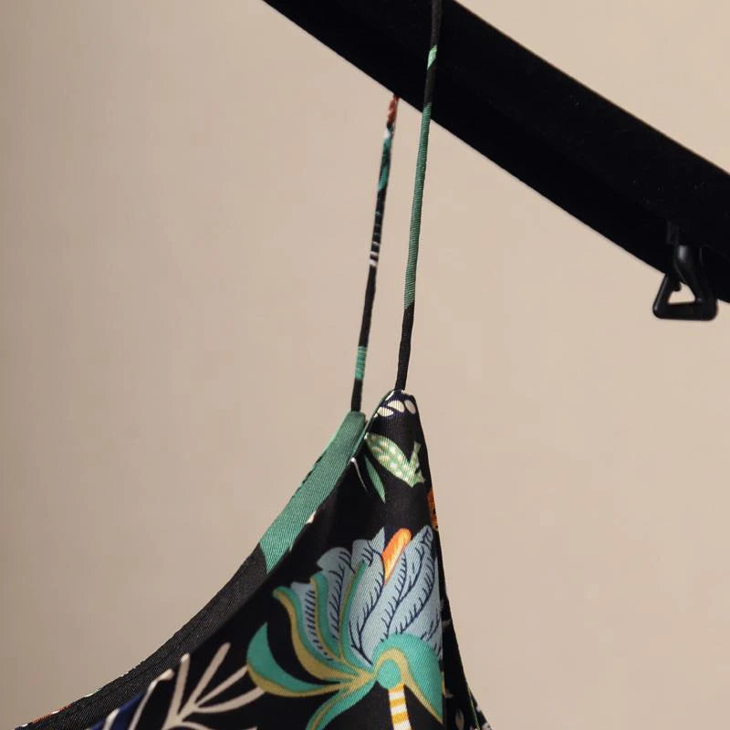 Women's vintage print chiffon V-neck cami — view 4 of 9