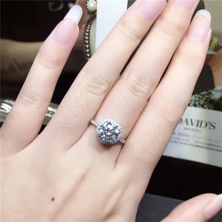 Cubic Zirconia White Gold Ring for Women - Bridal & Wedding