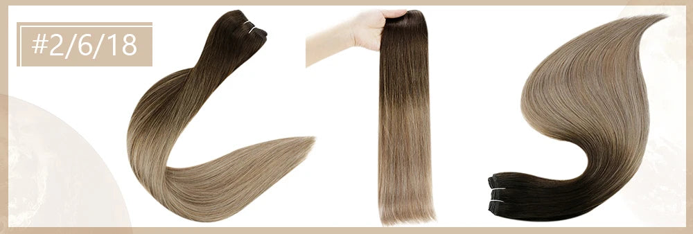 Full Shine Hair Bundles 100% Human Hair Weft Extensions Ombre Blonde Color100g Sew In Silky Straight Remy Skin Double Weft