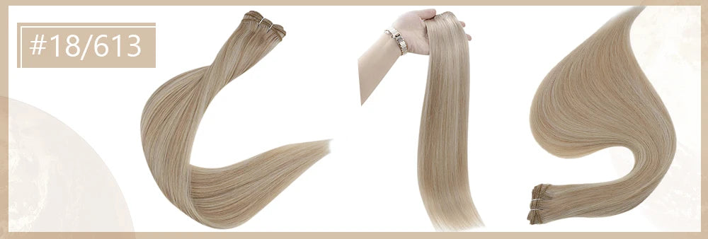 Full Shine Hair Bundles 100% Human Hair Weft Extensions Ombre Blonde Color100g Sew In Silky Straight Remy Skin Double Weft