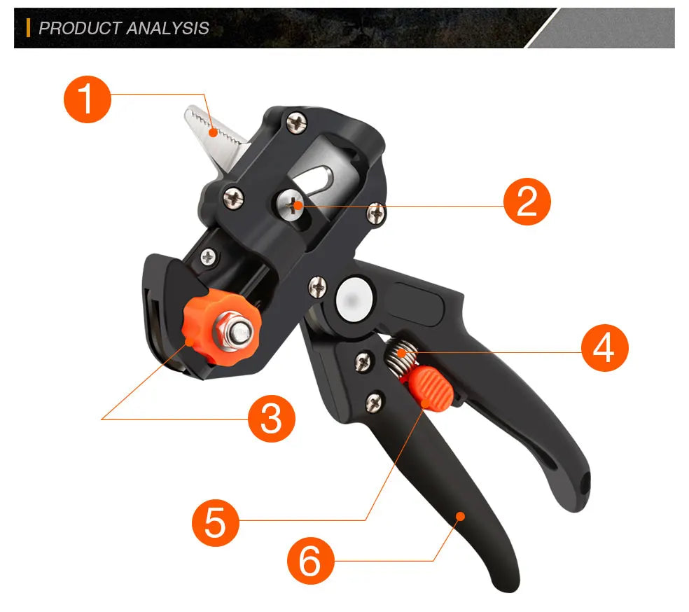 DTBD Garden Grafting Tool Suit Farming Pruning Shears Scissor Fruit Tree Vaccination Secateurs Pruning Garden Tool and Tape