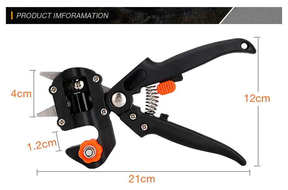 DTBD Garden Grafting Tool Suit Farming Pruning Shears Scissor Fruit Tree Vaccination Secateurs Pruning Garden Tool and Tape
