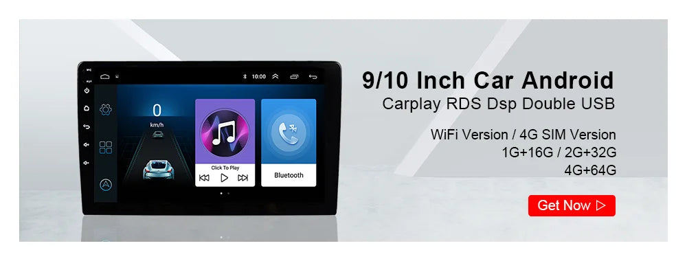 LEHX  7/9/10'' 4GB-64GB 2Din Android 15 Carplay Auto Car Radio Multimedia Stereo For toyota Hyundai Kia Volkswagen Jeep Fiat