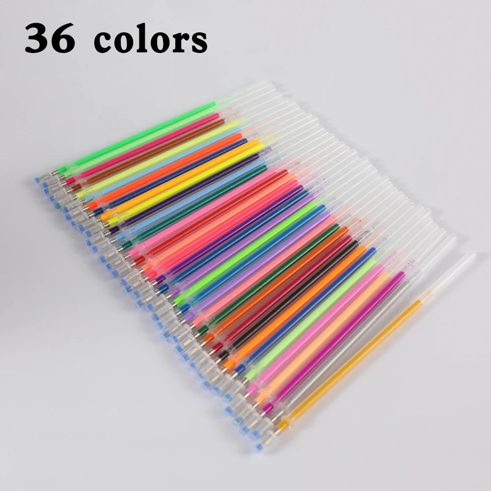 0.8mm 100 Colors Ballpoint Pen Fluorescent Refills Color Flash Pen Smooth Ink Painting Graffiti Pens Student Stationery 04116