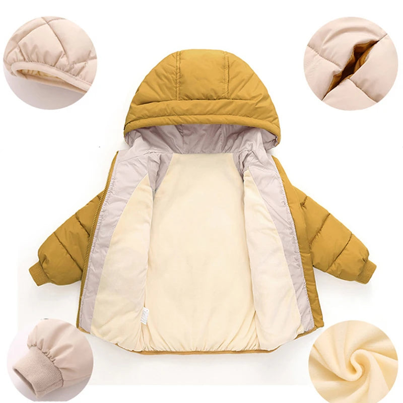 Kids Padded Winter Jacket - Velvet-Lined Warm Coat for Boys and Girls - photo 3