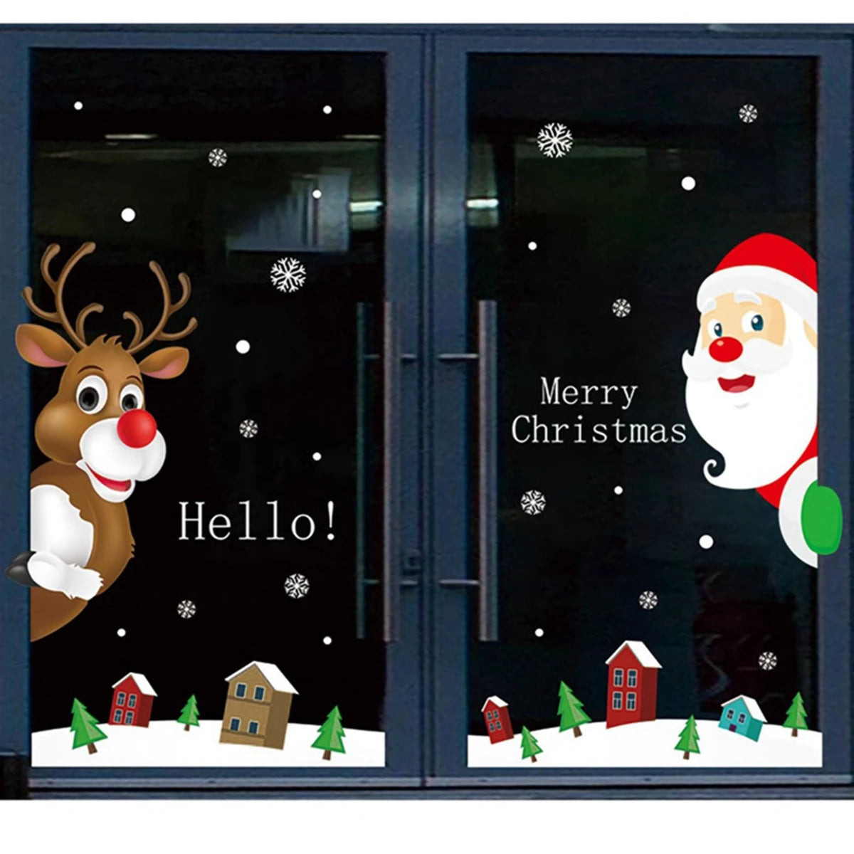 Christmas Wall Window Stickers Marry Christmas Decoration For Home 2026 Christmas Ornaments Xmas Navidad Gift New Year 2026
