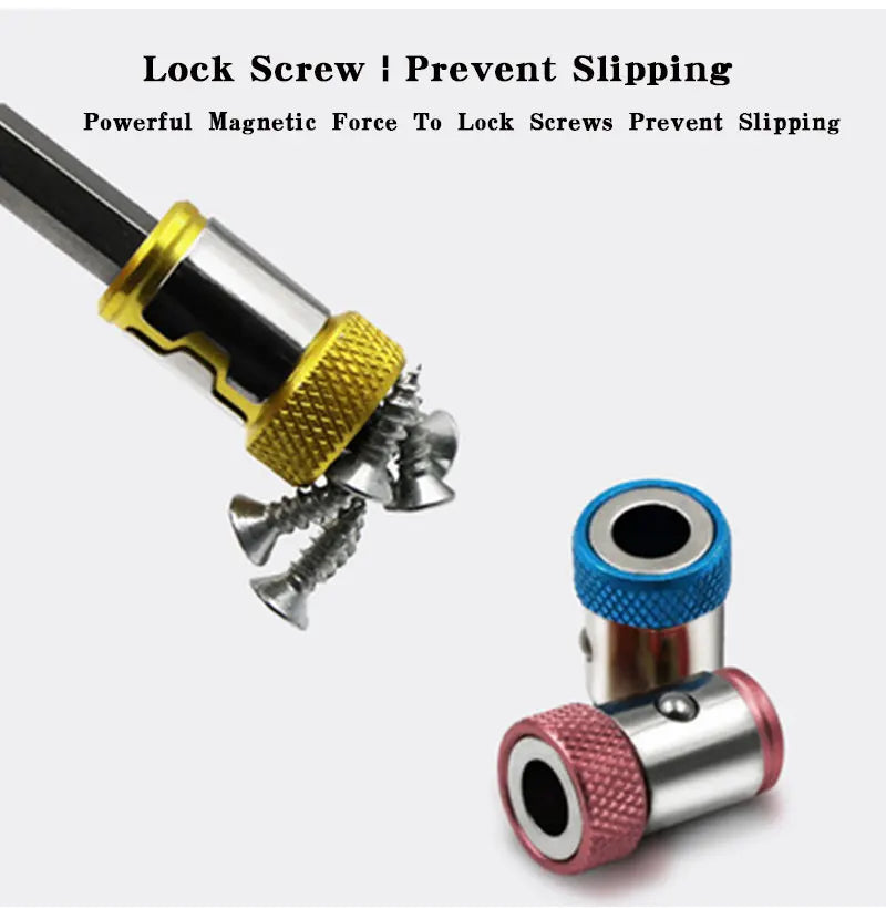 Universal Magnetic Ring for 6.35mm 1/4" Drill Bit Magnet Powerful Ring Strong Magnetizer Electric Screwdriver Bits