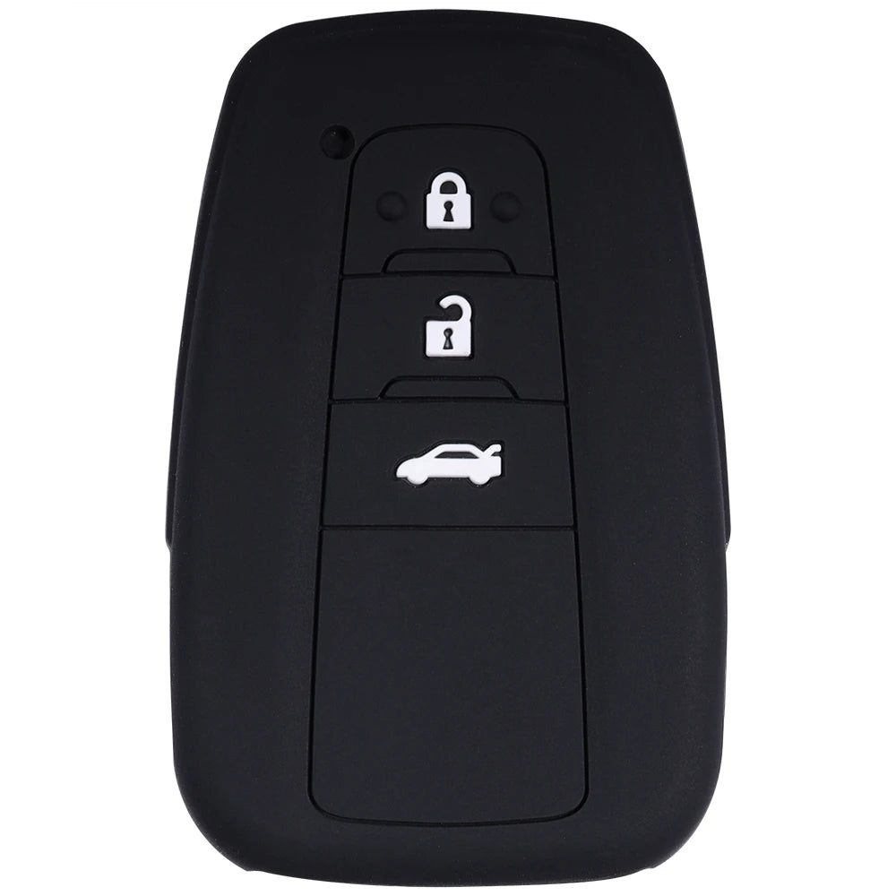 Lcyam Key Fob Cover Case Remote Protector Smooth Silicone Fits for Toyota Rav4 Corolla Camry Hilux Car Accessories Key Cover