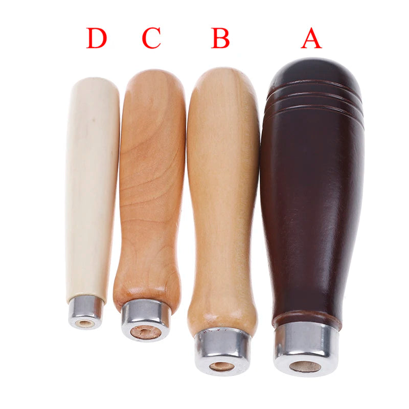 3Pcs/Lot Wooden File Handle Fit Home Tool Stainless Steel Ring Hardwood DIY Acc